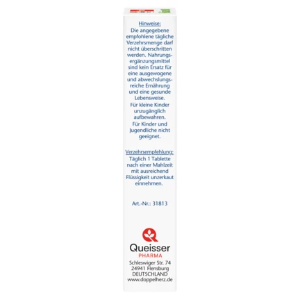 Abbildung der Produktverpackung Doppelherz aktiv Folsäure 800 Depot Seitenansicht links